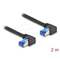 DeLock CAT6A S-FTP Patch Cable 2m Black 80215