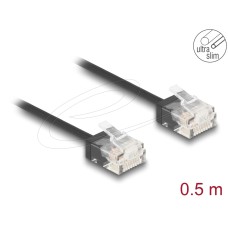 DeLock CAT6 U-UTP Patch Cable 0,5m Black 80370
