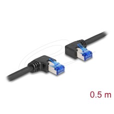DeLock CAT6A S-FTP Patch Cable 0,5m Black 80420