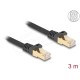 DeLock CAT6A S-FTP Patch Cable 3m Black 80319 DeLock CAT6A S-FTP Patch Cable 3m Black 80319