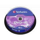 Verbatim DVD+R 4,7Gb 16x Hengeres 10db/csomag (10-es címke) 43498 Verbatim DVD+R 4,7Gb 16x Hengeres 10db/csomag (10-es címke) 43498