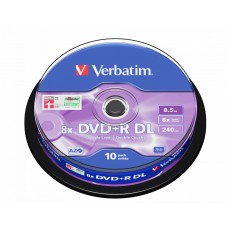 Verbatim DVD+R 8,5Gb 8x Hengeres 10db/csomag (10-es c&iacute;mke) 43666