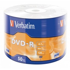 Verbatim DVD-R 4,7Gb 16x Zsugor 50db/csomag (50-es c&iacute;mke) 43788