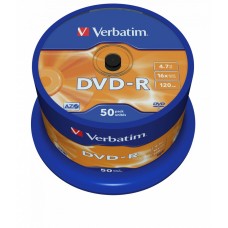 Verbatim DVD-R 4,7Gb 16x Hengeres 50db/csomag (50-es c&iacute;mke) 43548