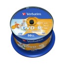 Verbatim DVD-R 4,7Gb 16x Hengeres 50db/csomag (50-es címke) 43533 Verbatim DVD-R 4,7Gb 16x Hengeres 50db/csomag (50-es címke) 43533