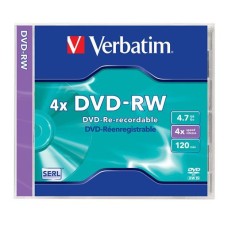 Verbatim DVD-RW 4,7Gb 4x Norm&aacute;l tok 1db/csomag (1-es c&iacute;mke) 43285
