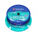 Verbatim DVD-RW 4,7Gb 4x Hengeres 25db/csomag (25-es címke) 43639 Verbatim DVD-RW 4,7Gb 4x Hengeres 25db/csomag (25-es címke) 43639