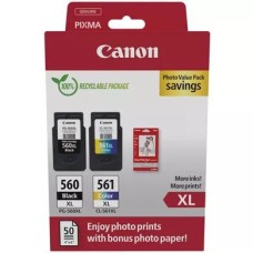 Canon PG-560 XL + CL-561 XL Multipack tintapatron + Photo Paper Value Pack 3712C008 Canon PG-560 XL + CL-561 XL Multipack tintapatron + Photo Paper Value Pack 3712C008