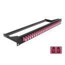 DeLock 19″ Fibre Patch Panel 24 port LC Duplex violet 43390 DeLock 19″ Fibre Patch Panel 24 port LC Duplex violet 43390