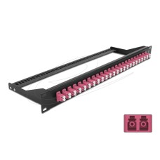 DeLock 19&Prime; Fibre Patch Panel 24 port LC Duplex violet 43390