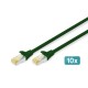Digitus CAT6A S-FTP Patch Cable 1m Green (10db) DK-1644-A-010-G-10 Digitus CAT6A S-FTP Patch Cable 1m Green (10db) DK-1644-A-010-G-10