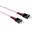 ACT LSZH Multimode 50/125 OM4 fiber cable duplex with SC connectors 1,5m Pink RL3751 ACT LSZH Multimode 50/125 OM4 fiber cable duplex with SC connectors 1,5m Pink RL3751