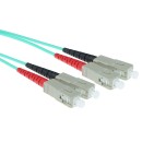 ACT LSZH Multimode 50/125 OM3 fiber cable duplex with SC connectors 10m Blue RL3610