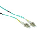 ACT Multimode 50/125 OM3 duplex ruggedized fiber cable with LC connectors 10m Blue RL5101