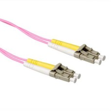 ACT LSZH Multimode 50/125 OM4 fiber cable duplex with LC connectors 20m Pink RL9720 ACT LSZH Multimode 50/125 OM4 fiber cable duplex with LC connectors 20m Pink RL9720