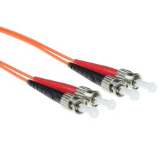 ACT LSZH Multimode 62.5/125 OM1 fiber cable duplex with ST connectors 5m Orange RL1005 ACT LSZH Multimode 62.5/125 OM1 fiber cable duplex with ST connectors 5m Orange RL1005