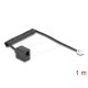DeLock Telephone Cable / Coiled Cable RJ11 plug to RJ11 jack 1m Black 90230 DeLock Telephone Cable / Coiled Cable RJ11 plug to RJ11 jack 1m Black 90230