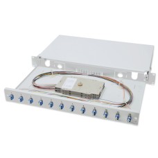Digitus FO splice box, 1U, equipped, 12x LC DX, OS2 DN-96331/9 Digitus FO splice box, 1U, equipped, 12x LC DX, OS2 DN-96331/9