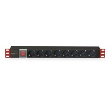 TECHLY  PDU for 19" Rack 8 Schuko sockets with switch 1HE 100488