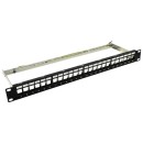 Nestron 19" keystone patch panel; 24 port; Cat5e/Cat6/Cat6A kompatibilis; árnyékolt; tehermentesítővel NRPP-KEY-124SF-H Nestron 19" keystone patch panel; 24 port; Cat5e/Cat6/Cat6A kompatibilis; árnyékolt; tehermentesítővel NRPP-KEY-124SF-H