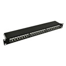 Nestron 19" patch panel; 24 port; Cat6A; árnyékolt; tehermentesítővel; dual IDC (Krone/110) NRPP-RJ45-224SF-H Nestron 19" patch panel; 24 port; Cat6A; árnyékolt; tehermentesítővel; dual IDC (Krone/110) NRPP-RJ45-224SF-H