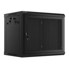 Lanberg 19" 9U Falra szerelhető Rackszekrény performált ajtóval Black WF01-6409-23B Lanberg 19" 9U Falra szerelhető Rackszekrény performált ajtóval Black WF01-6409-23B