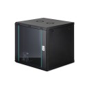 Digitus Dynamic DN-37111 19" 12U Falra szerelhető Rackszekrény Black DN-37111