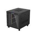 Lanberg 19" szabadon álló rack szekrény 15U/800X1000 üvegajtó, lapraszerelt, LCD kijelző, fekete V2 FF01-8015-12BL Lanberg 19" szabadon álló rack szekrény 15U/800X1000 üvegajtó, lapraszerelt, LCD kijelző, fekete V2 FF01-8015-12BL