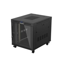 Lanberg 19" szabadon álló rack szekrény 15U/800X1000 üvegajtó, lapraszerelt, LCD kijelző, fekete V2 FF01-8015-12BL Lanberg 19" szabadon álló rack szekrény 15U/800X1000 üvegajtó, lapraszerelt, LCD kijelző, fekete V2 FF01-8015-12BL