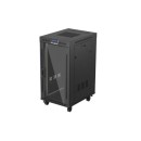 Lanberg 19" szabadon álló rack szekrény 22U/600X800 üvegajtó, lapraszerelt, LCD kijelző, fekete V2 FF01-6822-12BL Lanberg 19" szabadon álló rack szekrény 22U/600X800 üvegajtó, lapraszerelt, LCD kijelző, fekete V2 FF01-6822-12BL
