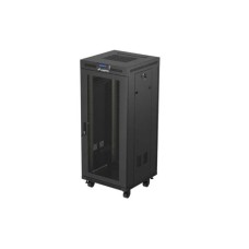 Lanberg 19" szabadon &aacute;ll&oacute; rack szekr&eacute;ny 27U/600X600 perfor&aacute;lt ajt&oacute;, lapraszerelt, LCD kijelző, fekete V2 FF01-6627-23BL