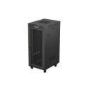Lanberg 19" szabadon álló rack szekrény 27U/600X800 perforált ajtó, lapraszerelt, LCD kijelző, fekete V2 FF01-6827-23BL Lanberg 19" szabadon álló rack szekrény 27U/600X800 perforált ajtó, lapraszerelt, LCD kijelző, fekete V2 FF01-6827-23BL