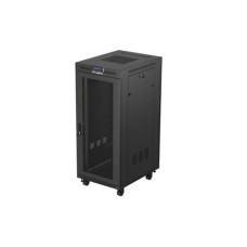 Lanberg 19" szabadon álló rack szekrény 27U/600X800 perforált ajtó, lapraszerelt, LCD kijelző, fekete V2 FF01-6827-23BL Lanberg 19" szabadon álló rack szekrény 27U/600X800 perforált ajtó, lapraszerelt, LCD kijelző, fekete V2 FF01-6827-23BL
