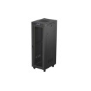 Lanberg 19" szabadon álló rack szekrény 37U/600X800 perforált ajtó, lapraszerelt, LCD kijelző, fekete V2 FF01-6837-23BL Lanberg 19" szabadon álló rack szekrény 37U/600X800 perforált ajtó, lapraszerelt, LCD kijelző, fekete V2 FF01-6837-23BL