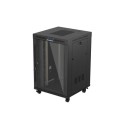Lanberg 19" szabadon álló rack szekrény 22U/800X1000 üvegajtó, lapraszerelt, LCD kijelző, fekete V2 FF01-8822-12BL Lanberg 19" szabadon álló rack szekrény 22U/800X1000 üvegajtó, lapraszerelt, LCD kijelző, fekete V2 FF01-8822-12BL