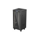 Lanberg 19" szabadon álló rack szekrény 24U/600X600 üvegajtó, lapraszerelt, LCD kijelző, fekete V2 FF01-6624-12BL Lanberg 19" szabadon álló rack szekrény 24U/600X600 üvegajtó, lapraszerelt, LCD kijelző, fekete V2 FF01-6624-12BL