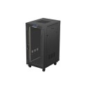 Lanberg 19" szabadon álló rack szekrény 24U/600X800 üvegajtó, lapraszerelt, LCD kijelző, fekete V2 FF01-6824-12BL Lanberg 19" szabadon álló rack szekrény 24U/600X800 üvegajtó, lapraszerelt, LCD kijelző, fekete V2 FF01-6824-12BL