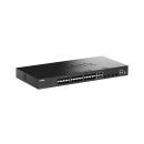 D-LINK Switch 20x1G SFP + 4xSFP + 4x10G SFP+ kombó Menedzselhethő, DGS-1530-28SC/E DGS-1530-28SC/E