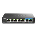 D-LINK Switch 5x1000Mbps + 2x2.5Gbps Multi-Gigabit Fémházas Asztali, DMS-107/E DMS-107/E D-LINK Switch 5x1000Mbps + 2x2.5Gbps Multi-Gigabit Fémházas Asztali, DMS-107/E DMS-107/E