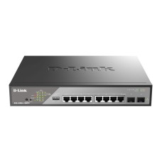 D-LINK Switch 8x1000Mbps(8xPOE) +2xSFP Uplink F&eacute;mh&aacute;zas, Surveillance Menedzselhető Rackes 242 Watt POE, DSS-200G-10MPP/E DSS-200G-10MPP/E