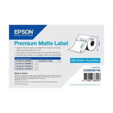 EPSON Premium Matte Label 105 x 210mm, 282 lab C33S045740 EPSON Premium Matte Label 105 x 210mm, 282 lab C33S045740