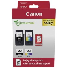 Patron Canon PG-560+CL-561 pack+ 50db GP-501papír glossy3713C008 Patron Canon PG-560+CL-561 pack+ 50db GP-501papír glossy3713C008