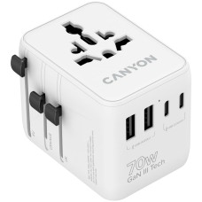 CANYON Travel Adapter OnTour 70 EU/UK/US/AUS 70W White CNS-TA70W1006W
