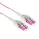 ACT Multimode 50/125 OM4 Polarity Twist fiber cable with LC connectors 0,25m Pink RL8452