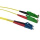 ACT LSZH Singlemode 9/125 OS2 fiber cable duplex with E2000/APC and LC/UPC connectors 3m Yellow RL3203 ACT LSZH Singlemode 9/125 OS2 fiber cable duplex with E2000/APC and LC/UPC connectors 3m Yellow RL3203