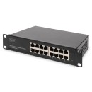 DIGITUS DN-80115 10" 16x GbE LAN port nem menedzselhető Switch DN-80115 DIGITUS DN-80115 10" 16x GbE LAN port nem menedzselhető Switch DN-80115