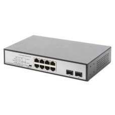 DIGITUS DN-95140 8x GbE Lan port 6xPoE 180W 4x SFP port nem menedzselhető asztali switch DN-95140