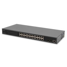 DIGITUS DN-95359 24x GbE Lan port 2x SFP port PoE 430W menedzselhető switch DN-95359