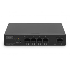 DIGITUS DN-95330-1 4x GbE Lan port PoE 60W nem menedzselhető asztali switch DN-95330-1 DIGITUS DN-95330-1 4x GbE Lan port PoE 60W nem menedzselhető asztali switch DN-95330-1