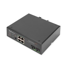 DIGITUS DN-651109 4-port PoE+ 2-port SFP DIN sínre szerelhető ipari switch DN-651109 DIGITUS DN-651109 4-port PoE+ 2-port SFP DIN sínre szerelhető ipari switch DN-651109